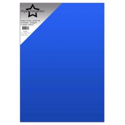 Paper Favourites Mirror Card Matte Cardstock - Cobalt Velour