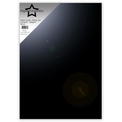 Paper Favourites Glossy Mirror Cardstock - Black