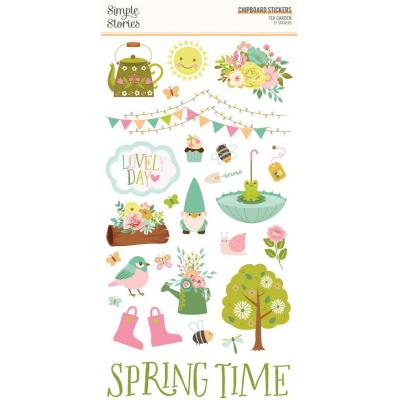 Simple Stories Tea Garden - Chipboard Stickers