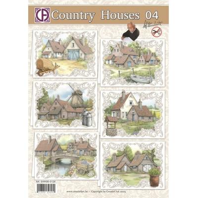 Creatief Art  Country Houses 04 Card Kit