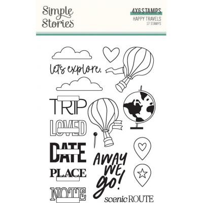 Simple Stories Happy Travels Stempel