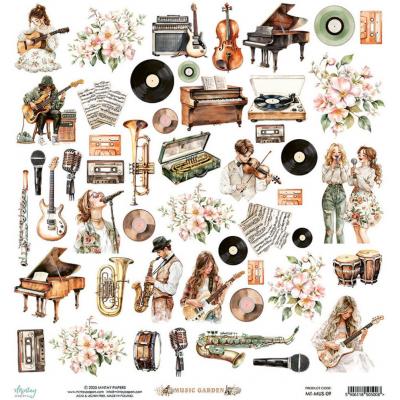 Mintay Papers Music Garden - Paper Elements