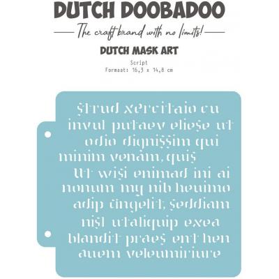 Dutch Doobadoo Outer Space Mask Art Stencil - Script