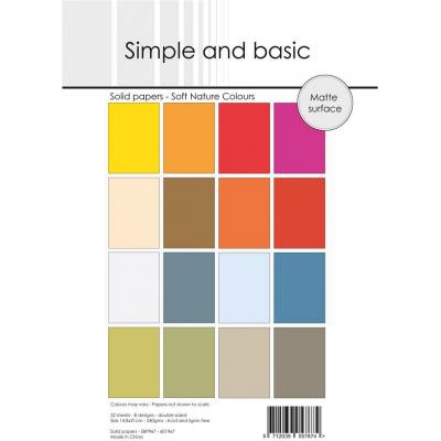 Simple and Basic Solid Papers - Soft Nature Colours