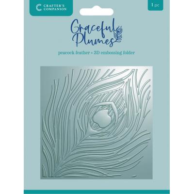 Crafter's Companion Graceful Plumes - 3D Embossing Folder