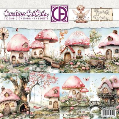 Creatief Art Forest Fairies -  Paper Pack Mushroom Houses