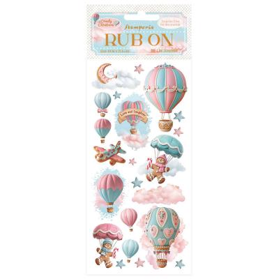 Stamperia Candy Christmas Rub-on - Air Balloons