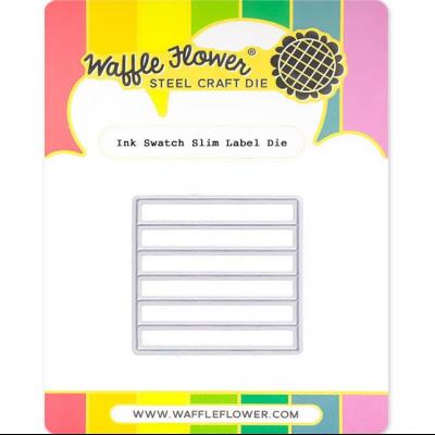 Waffle Flower Die Cut - Ink Swatch Slim Label