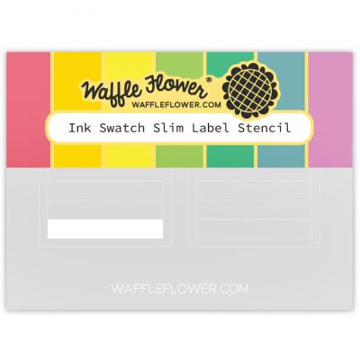 Waffle Flower Stencil - Ink Swatch Slim Label