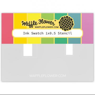 Waffle Flower Stencil - Ink Swatch 1x0.5