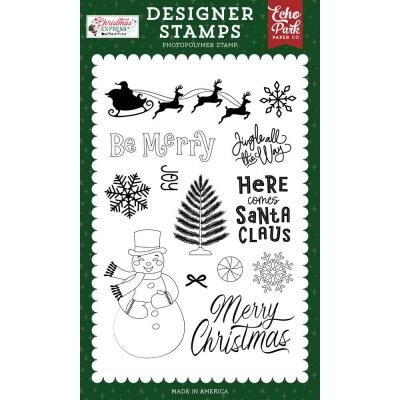 Echo Park Christmas Express Stempel - Here Comes Santa Claus