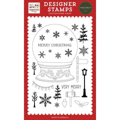 Carta Bella Christmas Village Stempel -  Build A Snowglobe