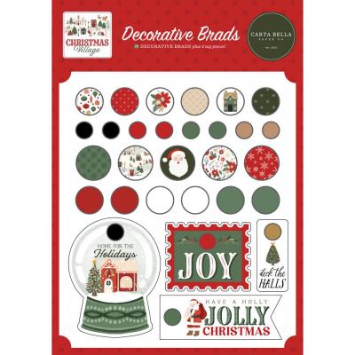 Carta Bella Christmas Village - Adhesive Brads