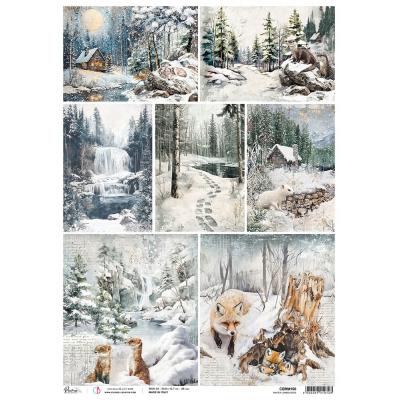 Ciao Bella Forest Tales Rice Paper - Winter Landscapes