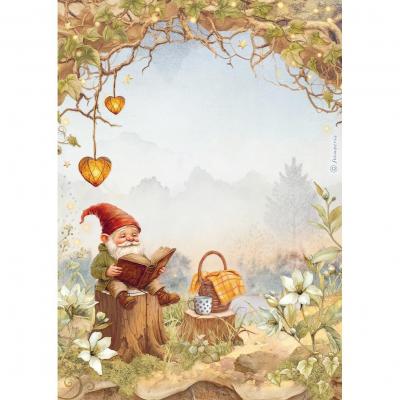 Stamperia Whispering Woods Rice Paper - Gnome