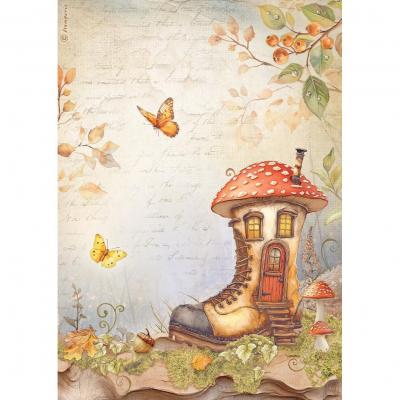 Stamperia Whispering Woods Rice Paper - Boot House