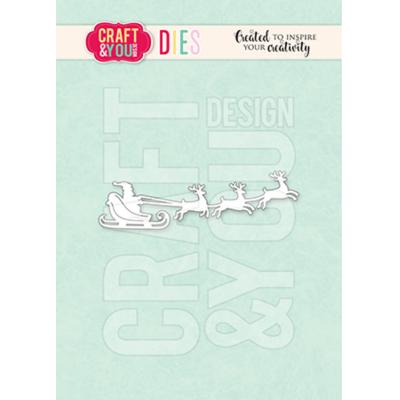 Craft & You Design Die - Santa Claus With A Sleigh