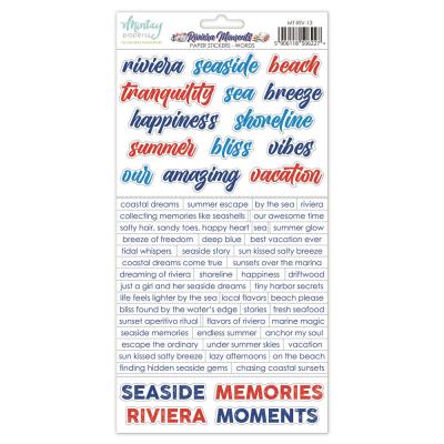 Mintay Papers Riviera Moments Sticker - Words