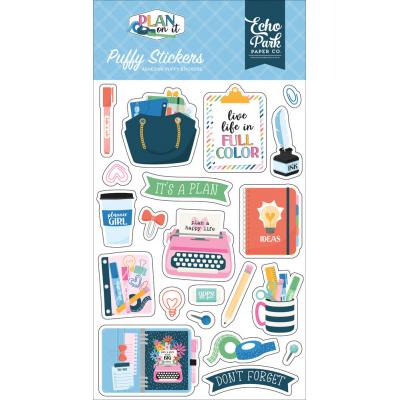Echo Park Plan On It - Puffy Stickers