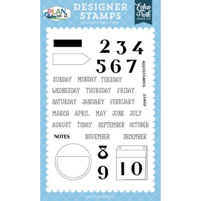 Echo Park Plan On It Stempel - Calendar Memo