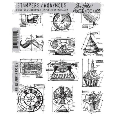 Stampers Anonymous Tim Holtz Stempel - Mini Blueprints 4