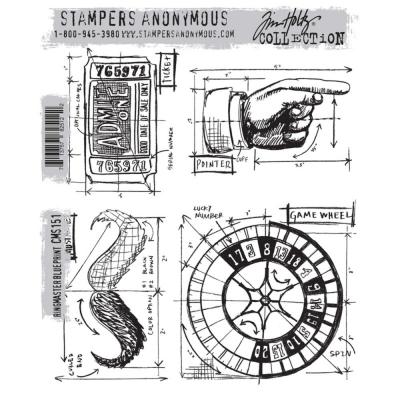 Stampers Anonymous Tim Holtz Stempel - Ringmaster Blueprint