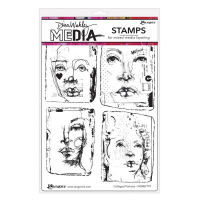 Ranger Dina Wakley MEdia Stempel - Collaged Portraits