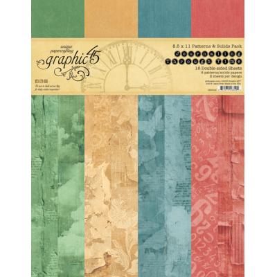 Graphic 45 Journaling Through Time - Patterns & Solids Pack