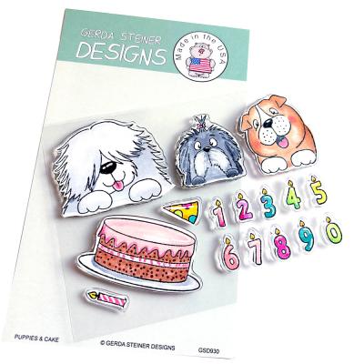 Gerda Steiner Designs Stempel - Puppies & Cake