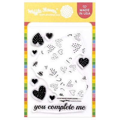 Waffle Flower Stempel - Inlaid Hearts Detail