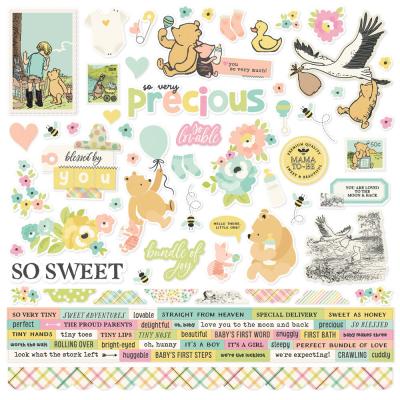 Simple Stories Say Cheese Classic Pooh Baby - Cardstock Stickers