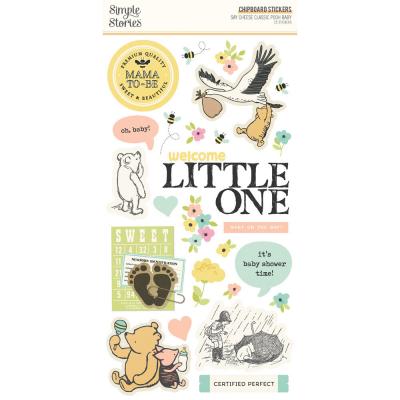 Simple Stories Say Cheese Classic Pooh Baby - Chipboard Stickers