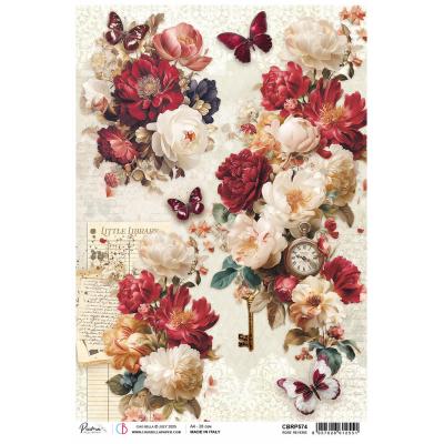 Ciao Bella Book Lovers Rice Paper - Rose Reverie