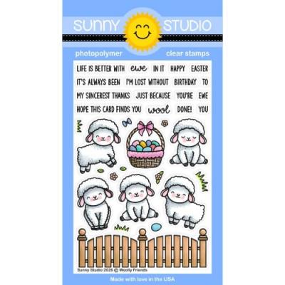 Sunny Studios Stempel - Woolly Friends