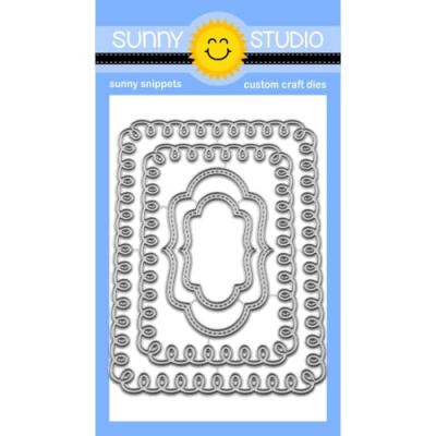 Sunny Studios Cutting Dies - Loopy Rectangle Frame