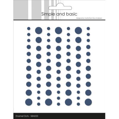 Simple and Basic Matte Enamel Dots - Navy