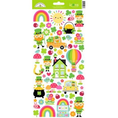Doodlebug Design Lucky Me - Icon Cardstock Stickers