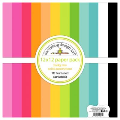 Doodlebug Design Lucky Me - Textured Cardstock