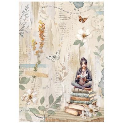 Stamperia Secret Diary Ricepapier - Books