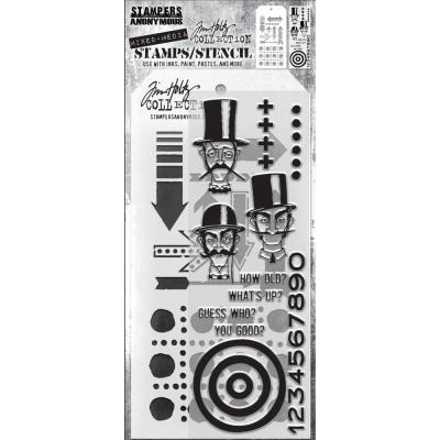 Stampers Anonymous Mixed Media Tim Holtz Stempel + Schablone - Mixed Media #39