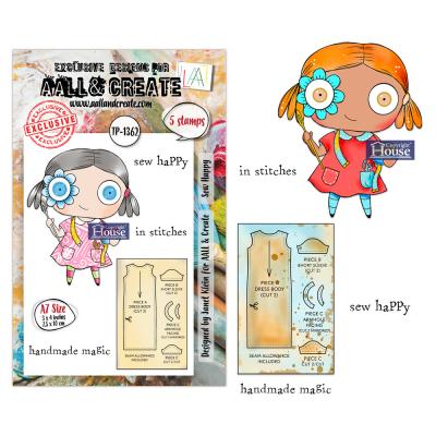 Aall and Create Stempel - Sew Happy
