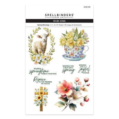 Spellbinders Simply Made 2.0 Rub-On Sheets - Spring Blessings