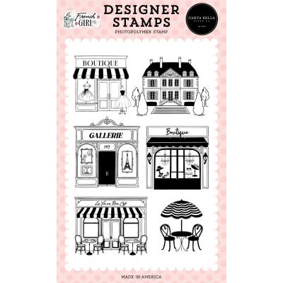 Carta Bella French Girl Stempel - French Streets