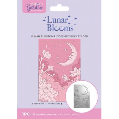 Crafter's Companion Lunar Blooms 3D Embossing Folder - Lunar Blossoms
