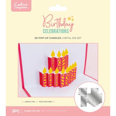 Crafters Companion Birthday Celebrations Cutting Dies - 3D Pop-Up Candles