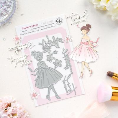 Pinkfresh Studio The Couture Edit Press Plates - Couture Grace