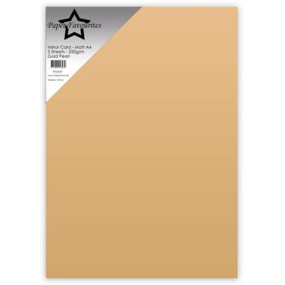 Paper Favourites Matte Mirror Cardstock - Gold Pearl