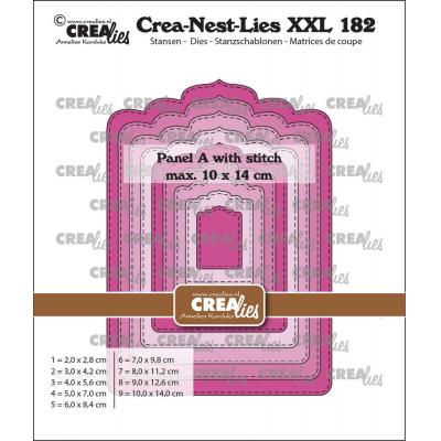 Crealies Cutting Dies - Panel A With Stitch