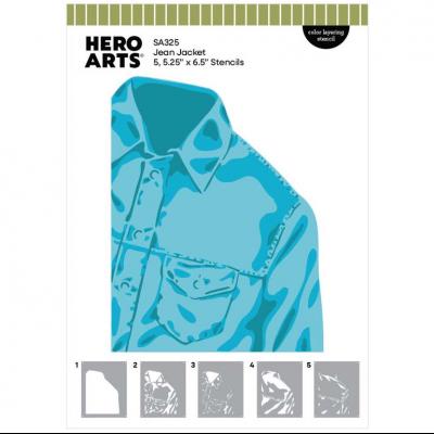 Hero Arts Friends With Flair Layering Stencil - Jean Jacket