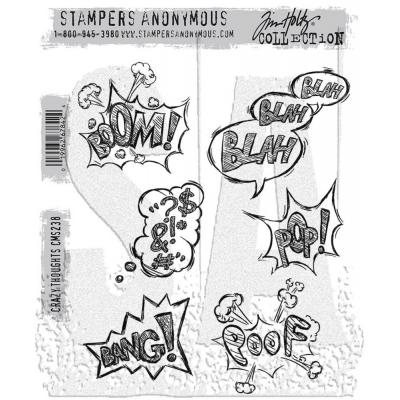 Stampers Anonymous Tim Holtz Stempel - Crazy Thoughts